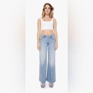 LIL MOTHER petite hustle roller fray jeans